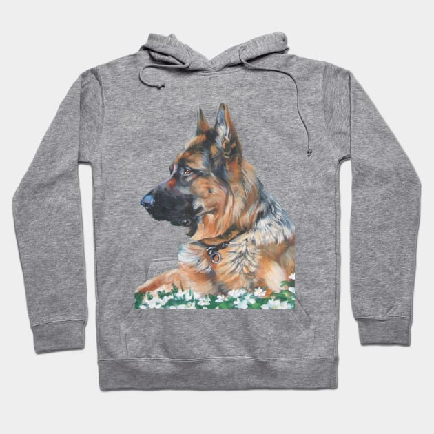 German Shepherd Fine Art Paintinglove ger Hoodie by LASHEPARD